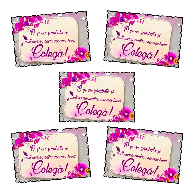 Mgs113-o zi cu zambete pentru cea mai buna colega, magnet frigider